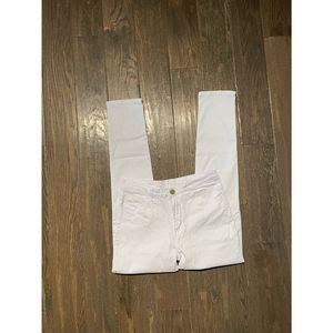 Hungson Men Slim Fit White Stretch Denim